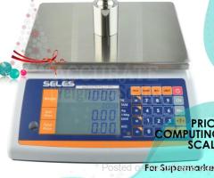 retail price computing scale with price calculating per quantity at low prices