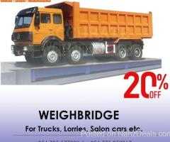 truck and container loading 60 ton weighbridge with checked plate