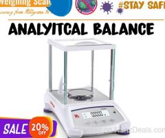 digital laboratory analytical scale balance at supplier shop