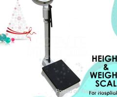 Hospital mechanical height and weight scale in Uganda