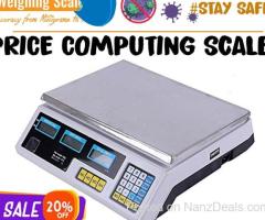 retail price computing scale with price calculating per quantity at low prices