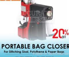 Standard needle thread double locked bag closing machine