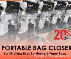 needle thread double lock chain stitch bag closing machine