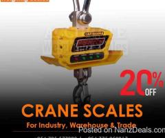 Crane weighing scale for heavy loads equipment