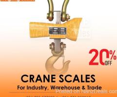 Overhead crane scale heavy loads lifted by hoists.