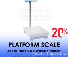 Purchase light duty Platform weighing scale with a valid UNBS stamp and a sticker