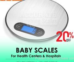 Essential newborn baby weighing scales with hold function