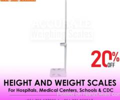 Advanced height and weight with capability of weighing from centimeters to inches