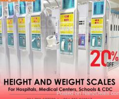 Physical distance height and weight scales that stimulate accuracy