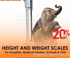 Hospital Mechanical Adjustable height and weight measuring scale 200kg