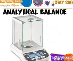 digital analytical balance with initial and final readings