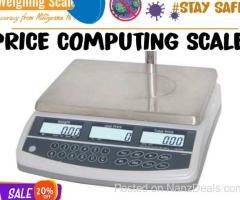 price computing scale with money change function at supplier shop Kampala