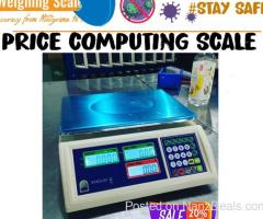 retail price computing scale with price calculating per quantity at low prices