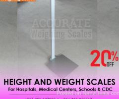 Physical distance height and weight scales that stimulate accuracy