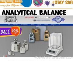 Brand new classic distributor shop with electronic accurate analytical scale