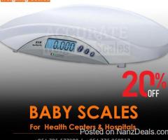 Digital baby scales of high sides on weighing tray to offer special protection from falling out - 1