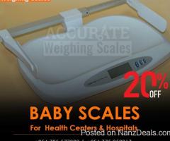 Digital baby scales with switch mode power adapter