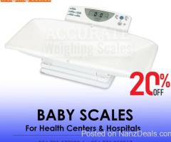 Digital baby weighing scales equipped with security lock